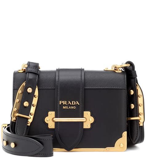 prada cahier shoulder bag all black|Prada black shoulder bag vintage.